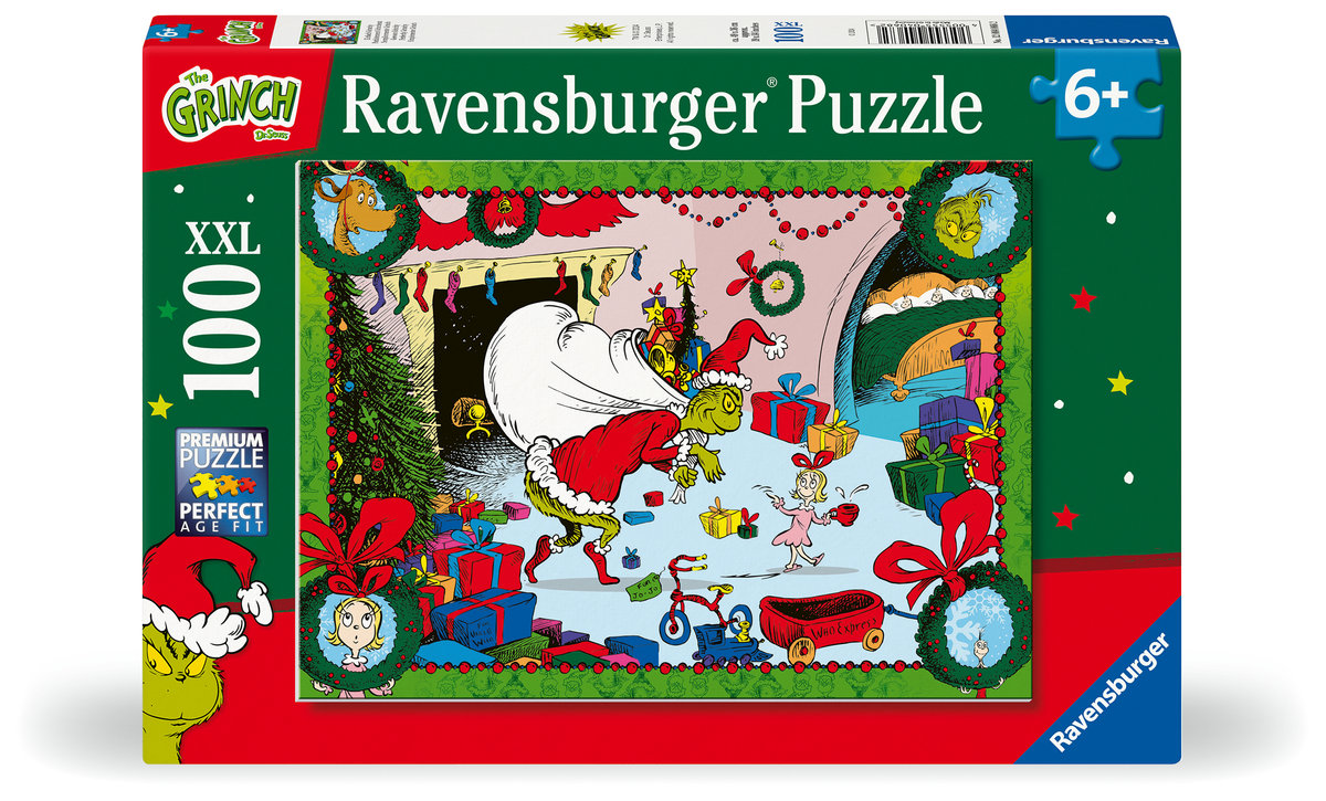 

Детский 2D пазл Гринч, 100 деталей Ravensburger