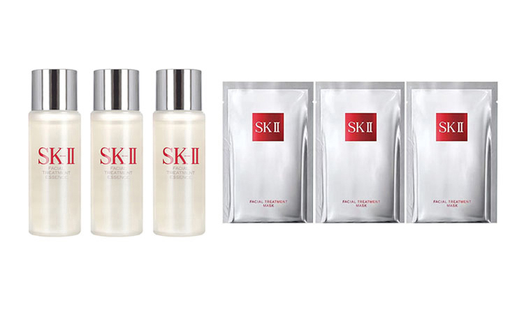 Набор средств по уходу за кожей SK-II: эссенция, 30 мл + очищающий лосьон, 30 мл + тканевые маски, 2 шт — фото 3