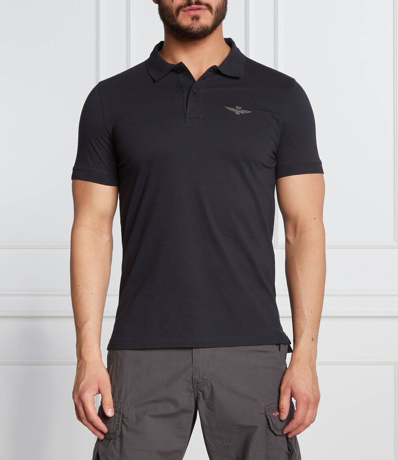 

Поло Aeronautica Militare slim fit, темно-синий