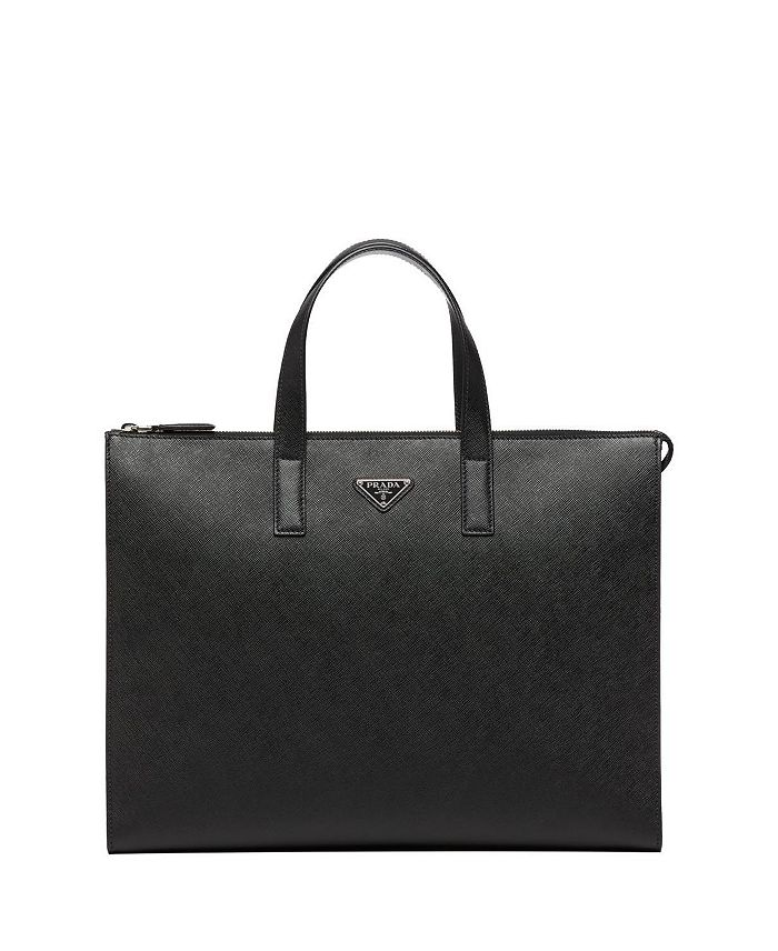 

Сумка-тоут из кожи Saffiano Prada, черный
