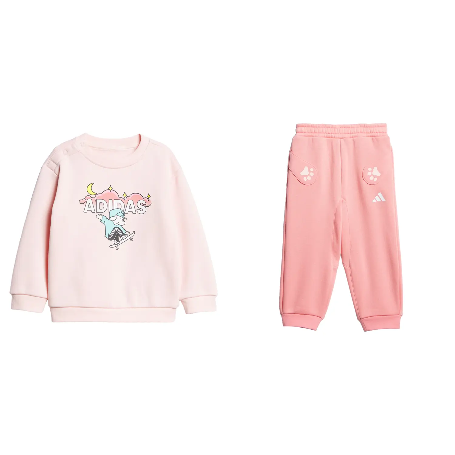 

Детский спортивный костюм Casual Sportswear KNIT CREW Adidas, розовый/розовый