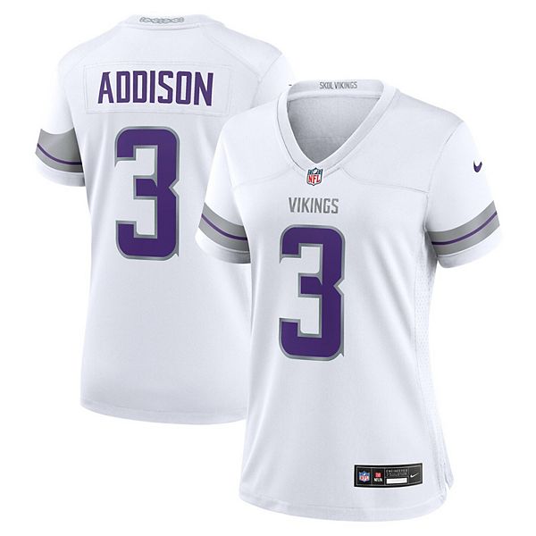 

Женская футболка Jordan Addison белая Minnesota Vikings Alternate Game Player Nike, Белый, Женская футболка Jordan Addison белая Minnesota Vikings Alternate Game Player Nike