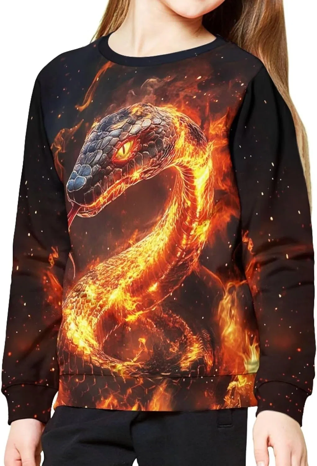Детский свитшот ZPINXIGN, Fire Snake Cool — фото 2