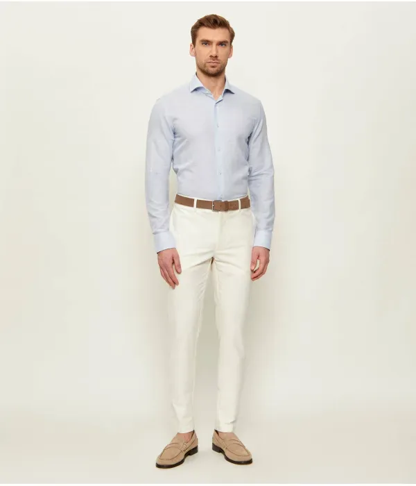 H-Kaiton1 Брюки slim fit Boss, экрю — фото 2
