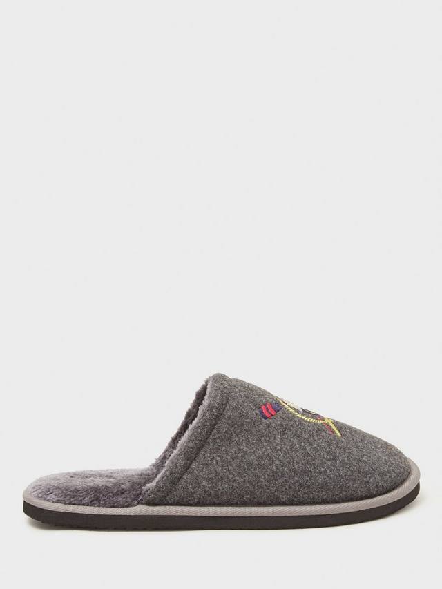 

Тапочки с гребнем Crew Clothing, цвет Charcoal Grey