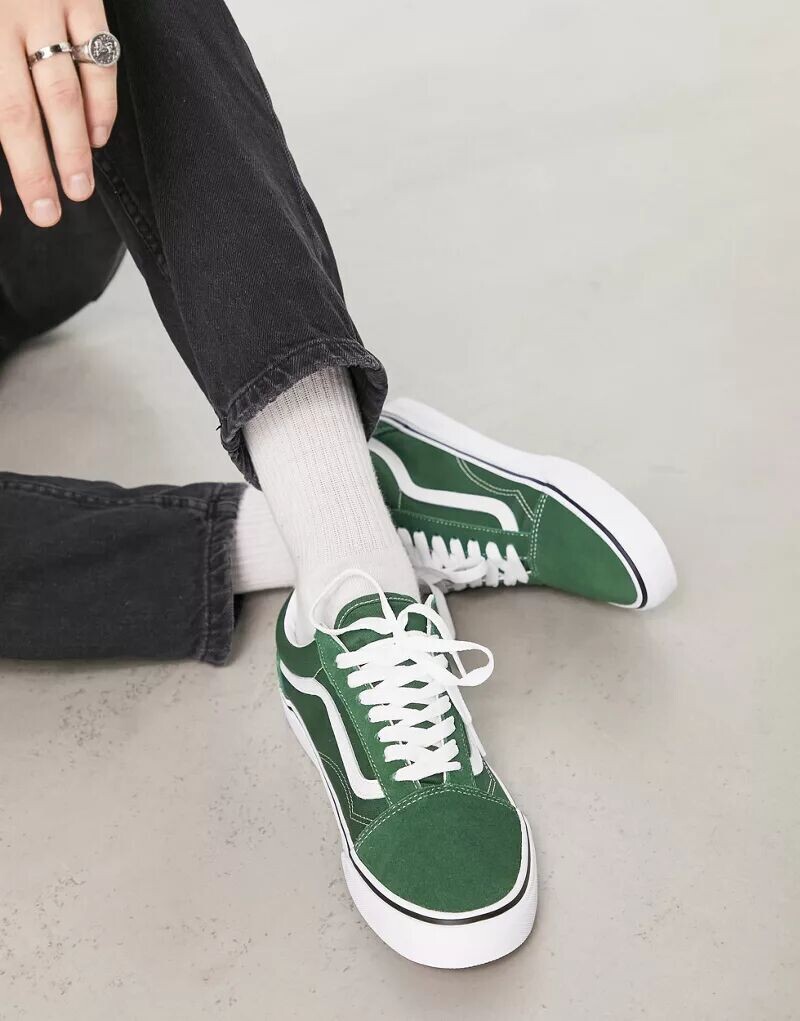 

Зеленые кроссовки Vans Old Skool, Зеленый, Зеленые кроссовки Vans Old Skool