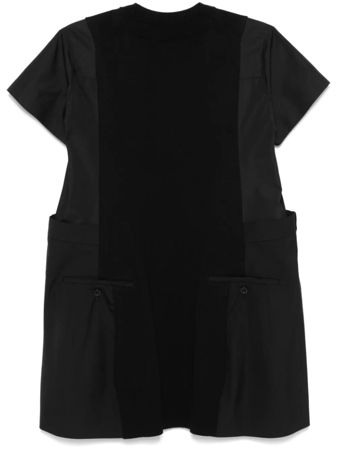 

Мини-платье со вставками sacai, черный