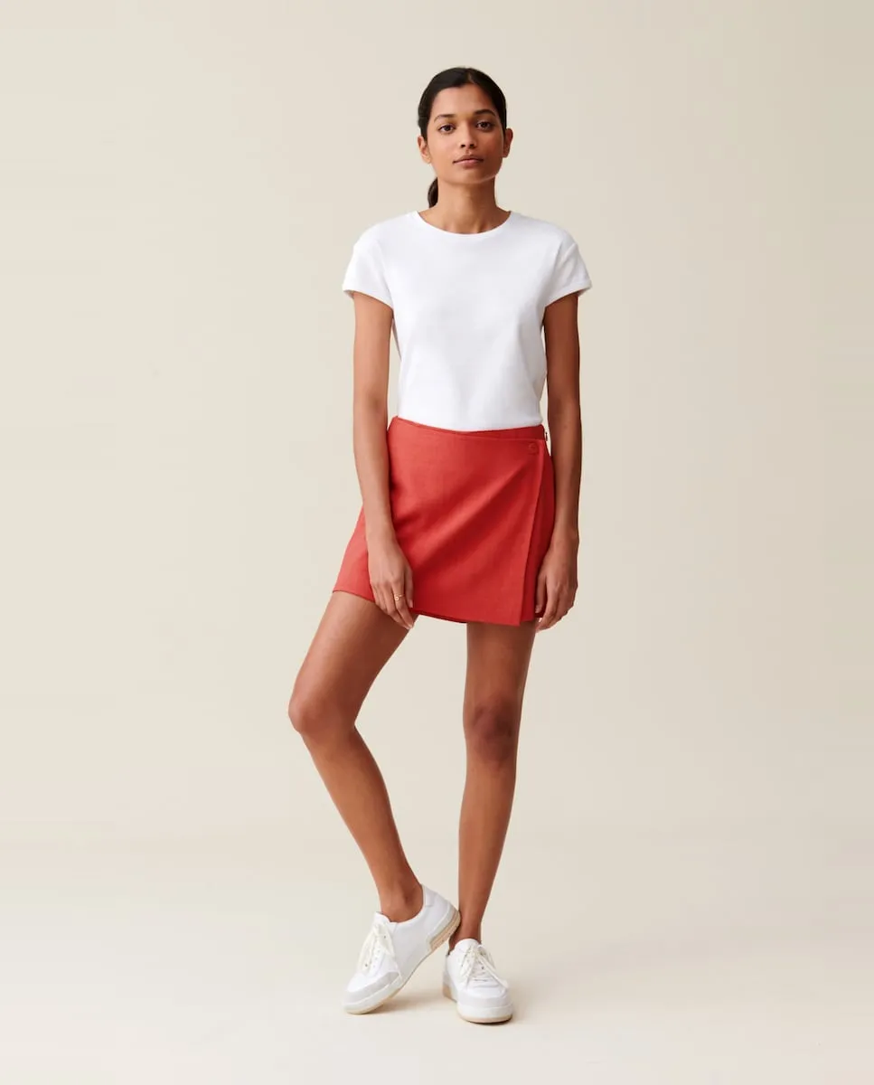 

Юбка-брюки с запахом терракотового цвета Claudie Pierlot, красный