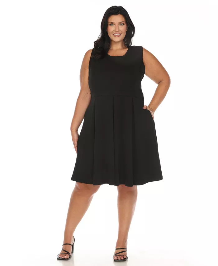 

Платье Plus Size Fit and Flare White Mark, черный