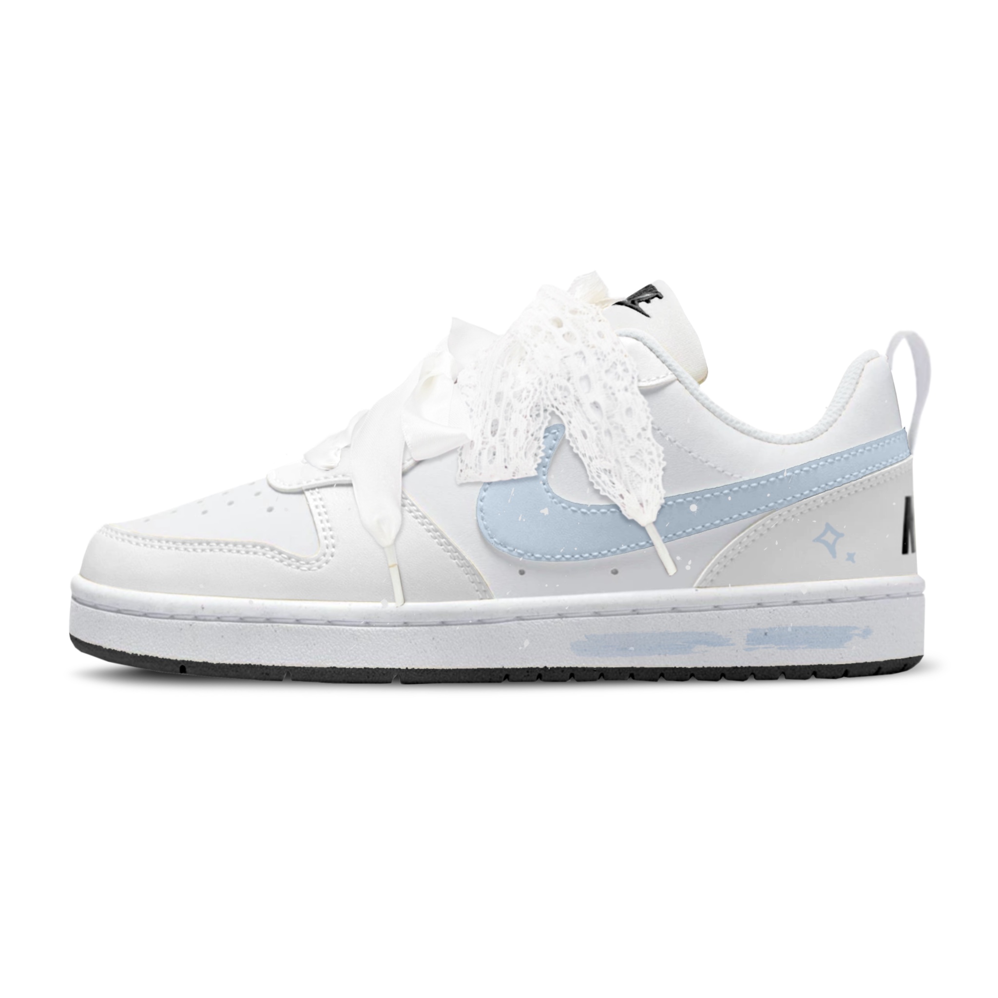 

Низкие детские кроссовки для скейтбординга Court Borough Moonlight Box для подростков Nike, синий