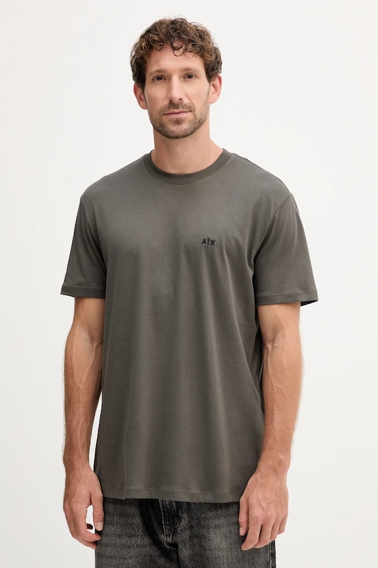 

Хлопковая футболка Armani Exchange, зеленый