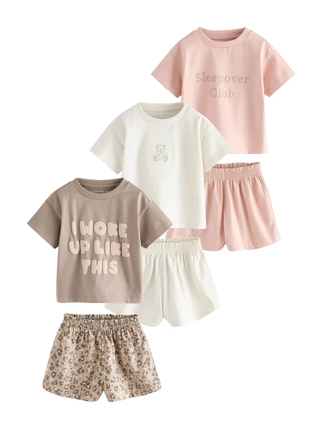 Пижама Next, Cream/Chocolate/Brocade/Rose