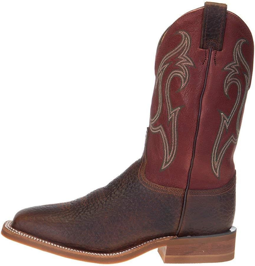 Мужские повседневные сапоги Justin Boots Bender с квадратным носком, средняя голень - коричневые, бордовые, красные — фото 3