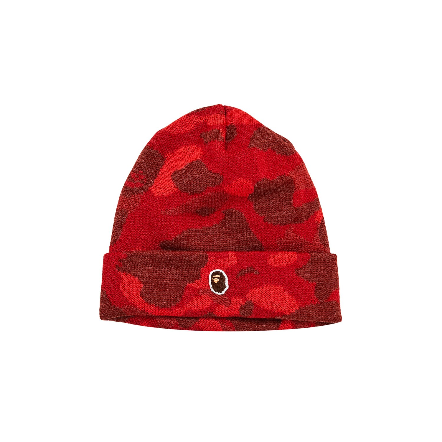 

Шапка-бини с камуфляжным принтом BAPE, Красная