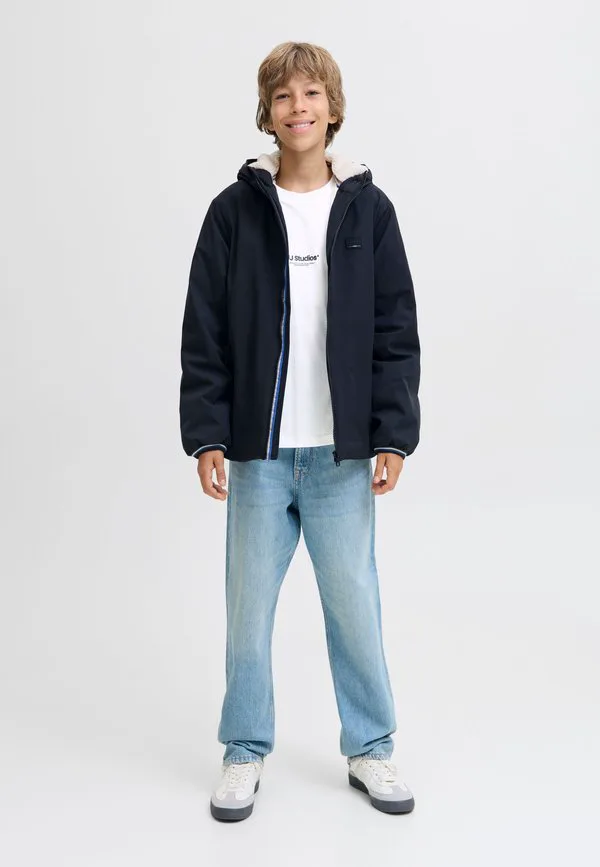 Футболка jjesoho с круглым вырезом, базовая футболка noos. Jack & Jones Junior, White — фото 2