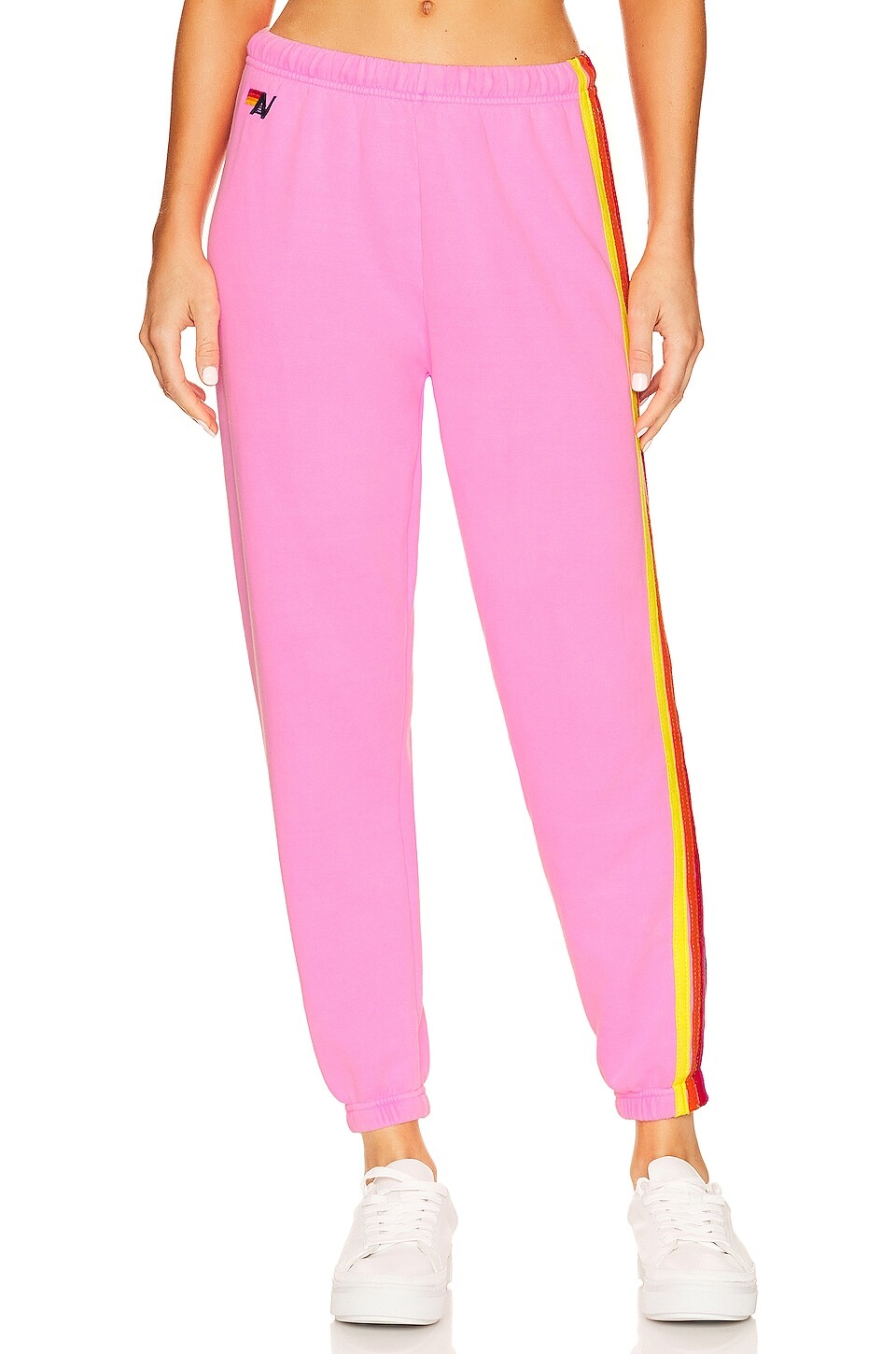 

Спортивные брюки Aviator Nation 5 Stripe, цвет Neon Pink, Yellow, & Purple