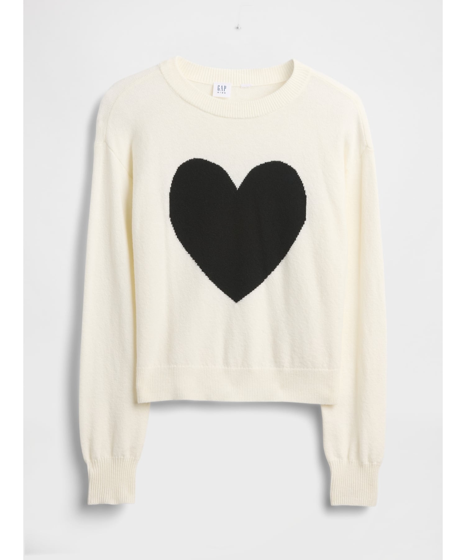 Свитер с круглым вырезом из ткани CashSoft Cashmere Touch с интарсией GAP, PLACEMENT_HEART — фото 4
