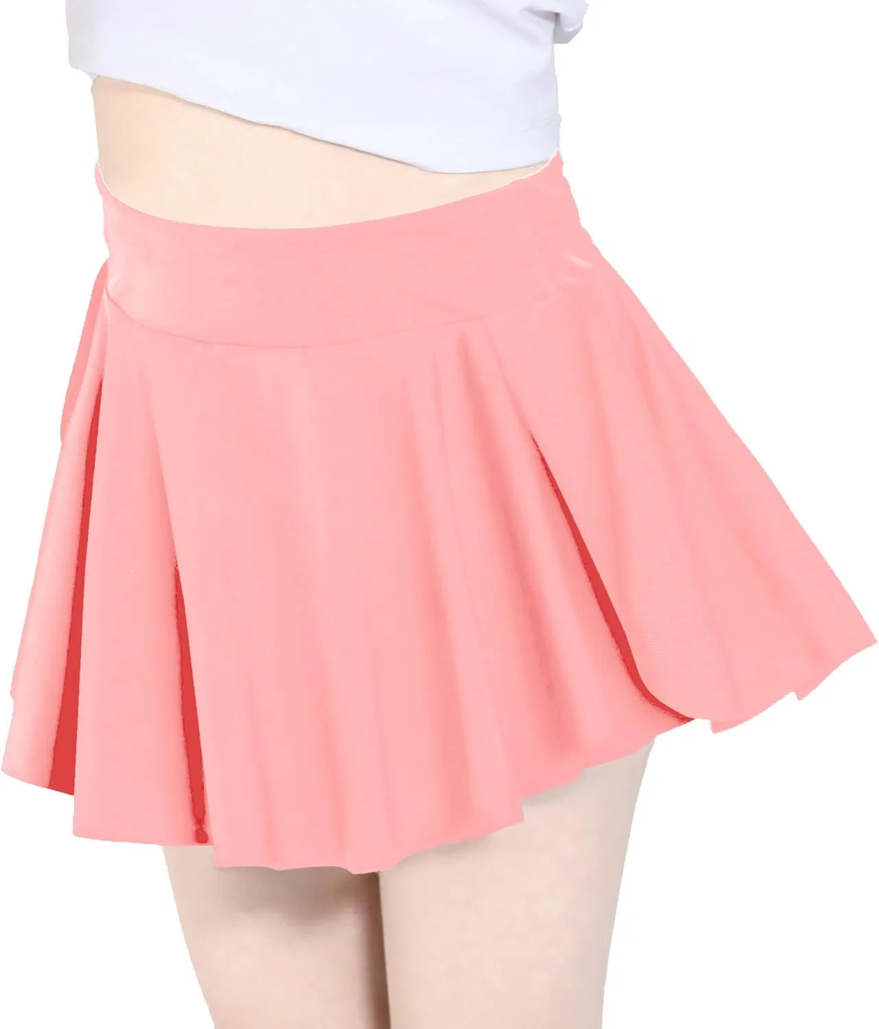 Спортивная юбка-шорты для девочек, Athletic Skirts for Tennis Golf, Hvididan, с карманами, Pinkish Orange