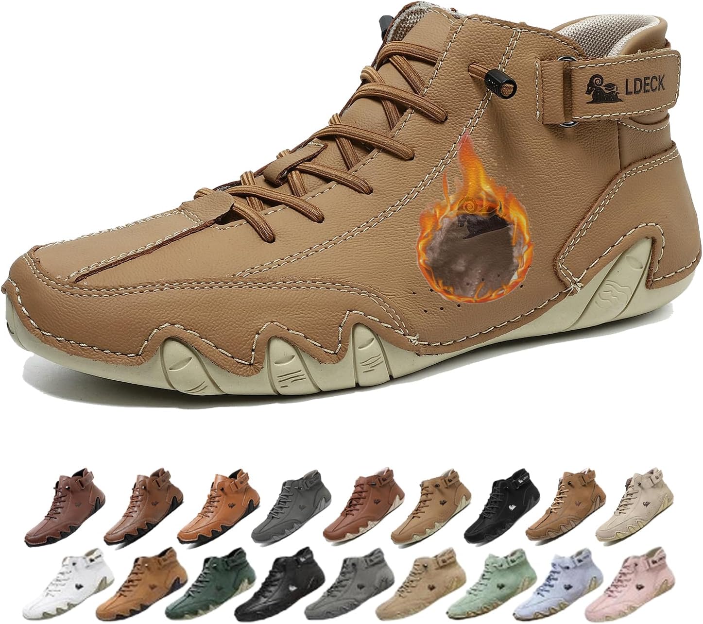 

Мужские водонепроницаемые зимние снежные ботинки с ортопедической поддержкой: легкие противоскользящие походные ботинки с теплой дышащей подкладкой для комфорта при ходьбе в холодную погоду весь день Generic, желтый