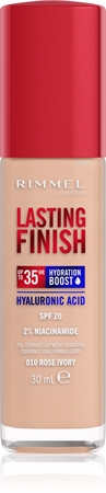 

Увлажняющая основа spf 20 Rimmel Lasting Finish 35H Hydration Boost, 010 Rose Ivory 30 ml