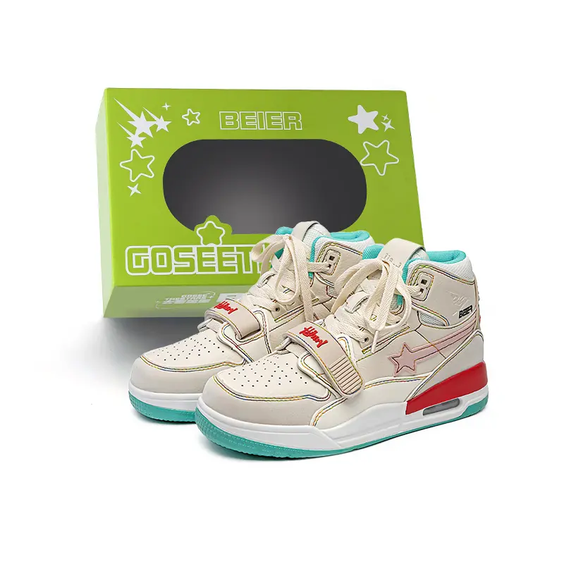 

BEIER Антискользящие износостойкие высокие скейтерские кроссовки унисекс белый - сырный персик, цвет Cheese Peach