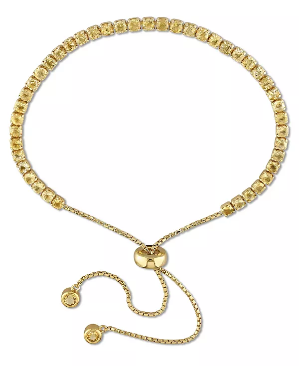 

Браслет-Боло с кисточками из 18-каратного желтого золота и стерлингового серебра с цитрином (2-4/5 карата) Macy'S, citrine