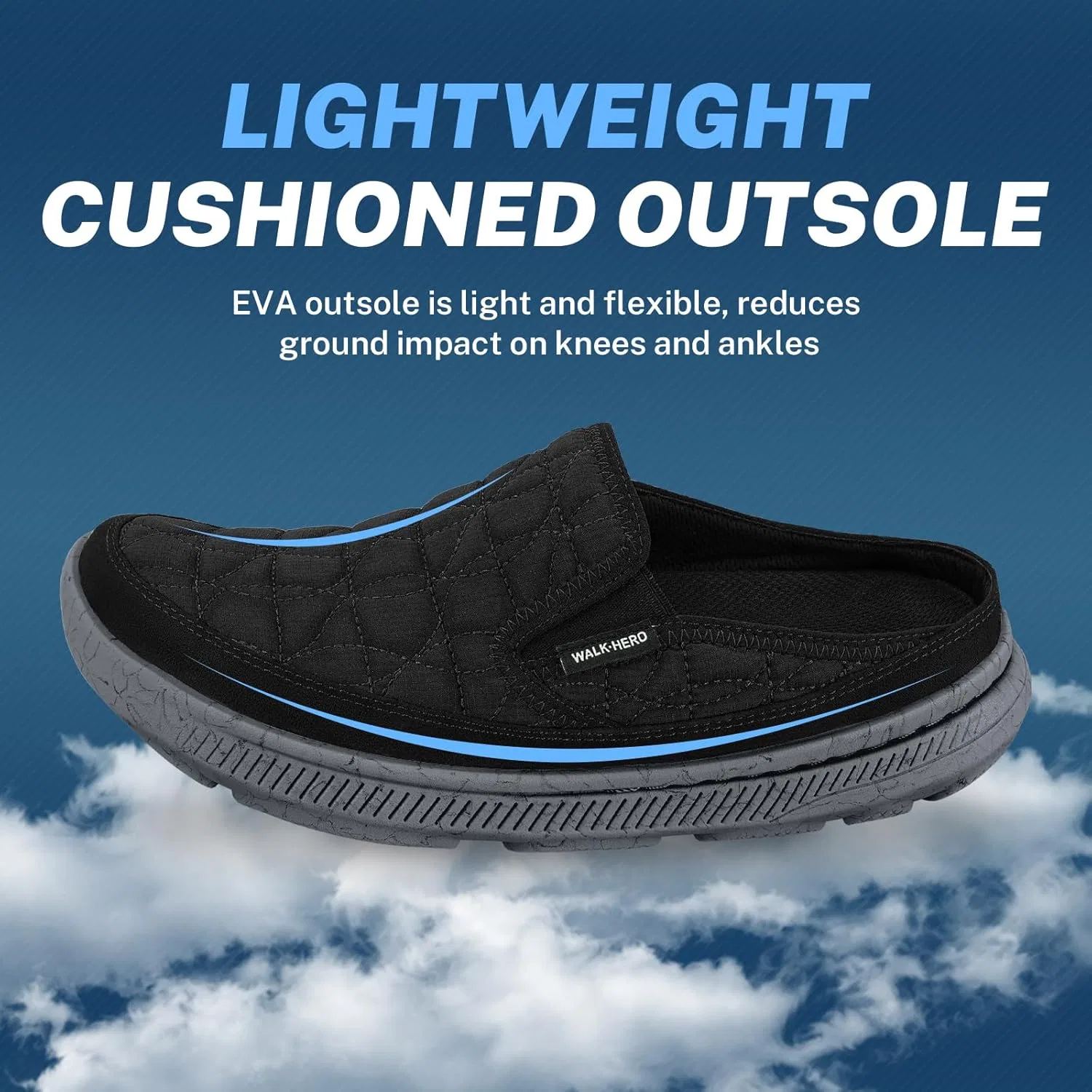 Тапочки с поддержкой свода стопы, черный WALK·HERO COMFORT AND SUPPORT — фото 4
