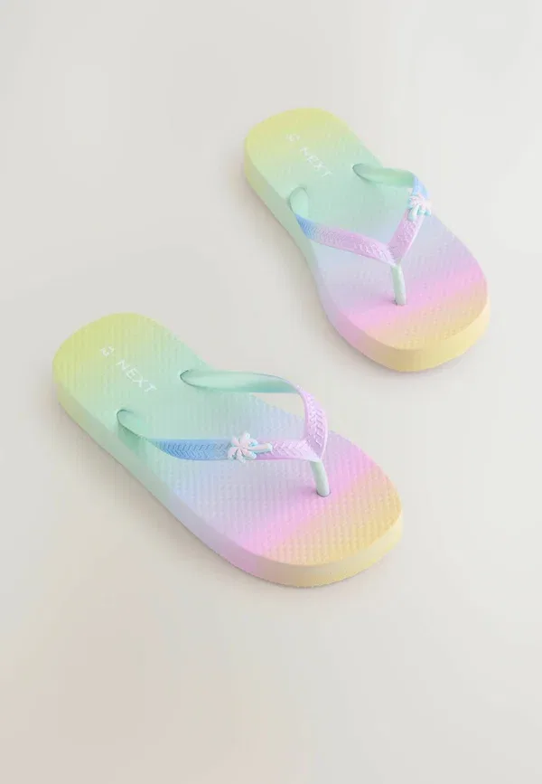 Сланцы Regular fit, бренд Next, модель T bar sandals, цвет радужный — фото 2