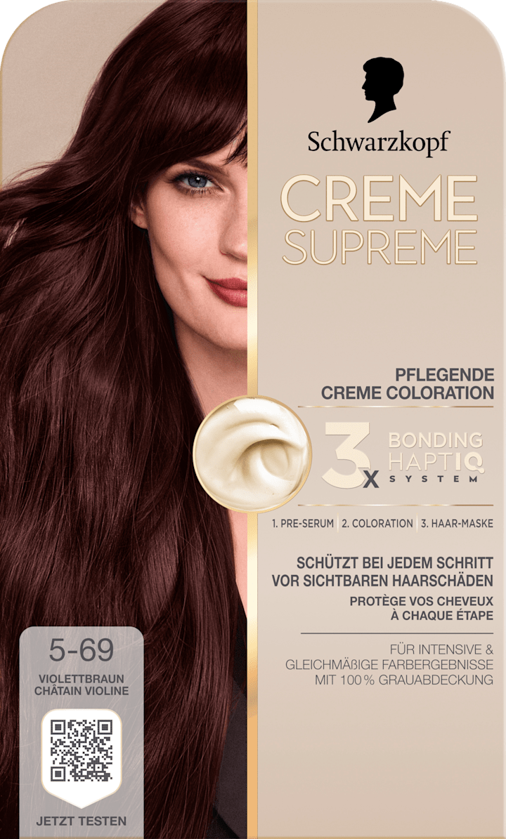 

Краска для волос Schwarzkopf CREME SUPREME Haarfarbe 5-69 Violettbraun, 1 St