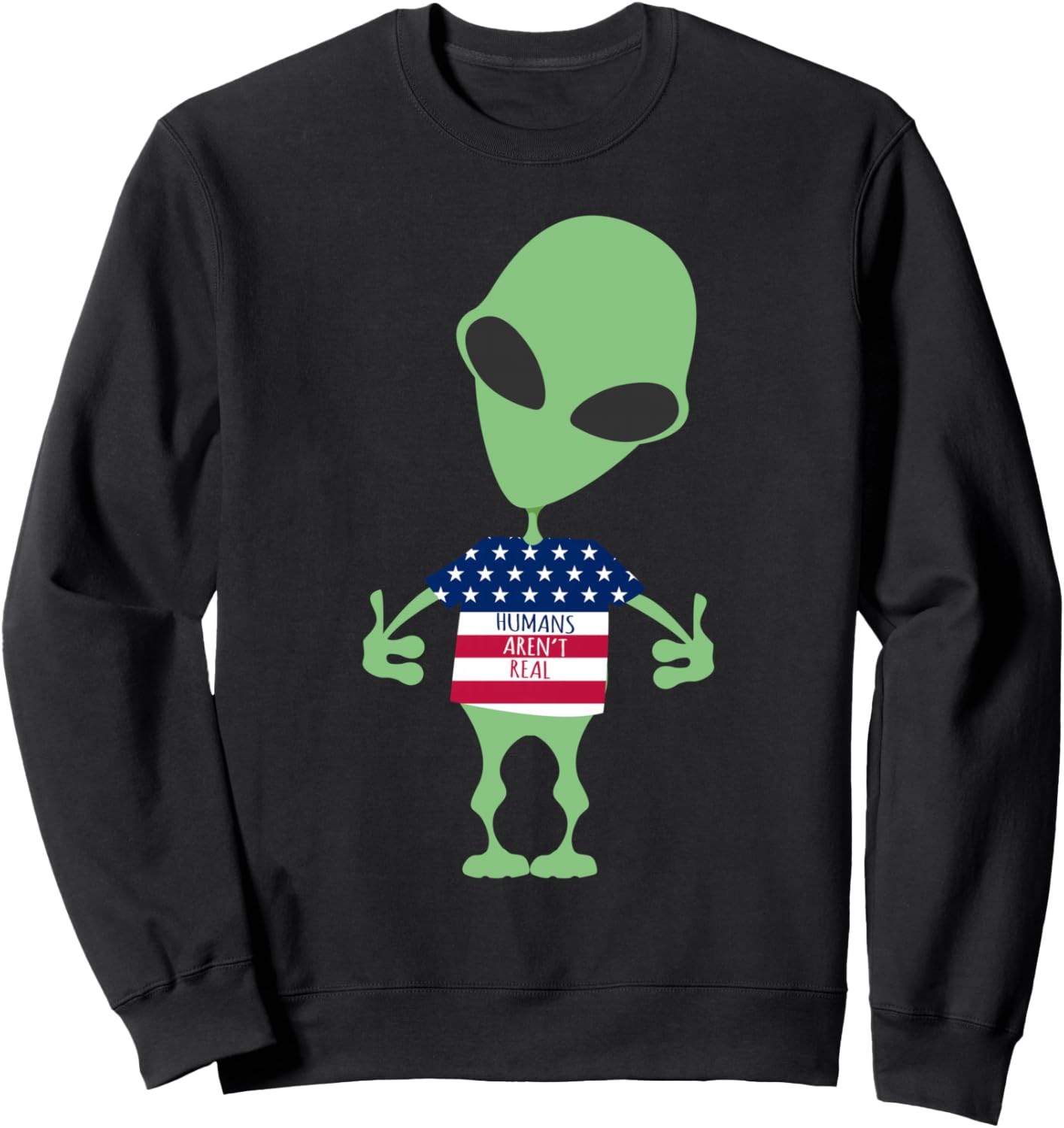 

Забавная толстовка с надписью Инопланетяне, люди не такие уж и милые ко Дню независимости США, черная (black 19-3911tcx), размер S Uab Kidkis