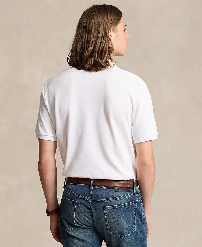 Мужская классическая поло с сетчатой тканью Polo Ralph Lauren, белый — фото 2
