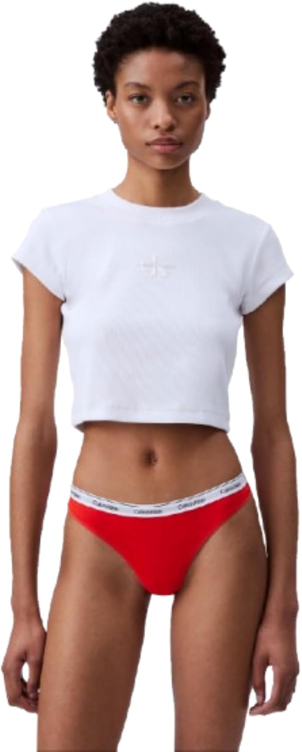 Женские трусики-стринги Calvin Klein Modern Logo из хлопка и стретч-стринги, 5 шт., Black/Grey Heather/Sterling Blue/Glacier/Molten
