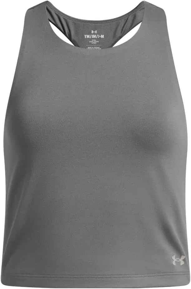 Детский топ для активного отдыха Under Armour Motion Crop Tank, Clay Green / Titanium