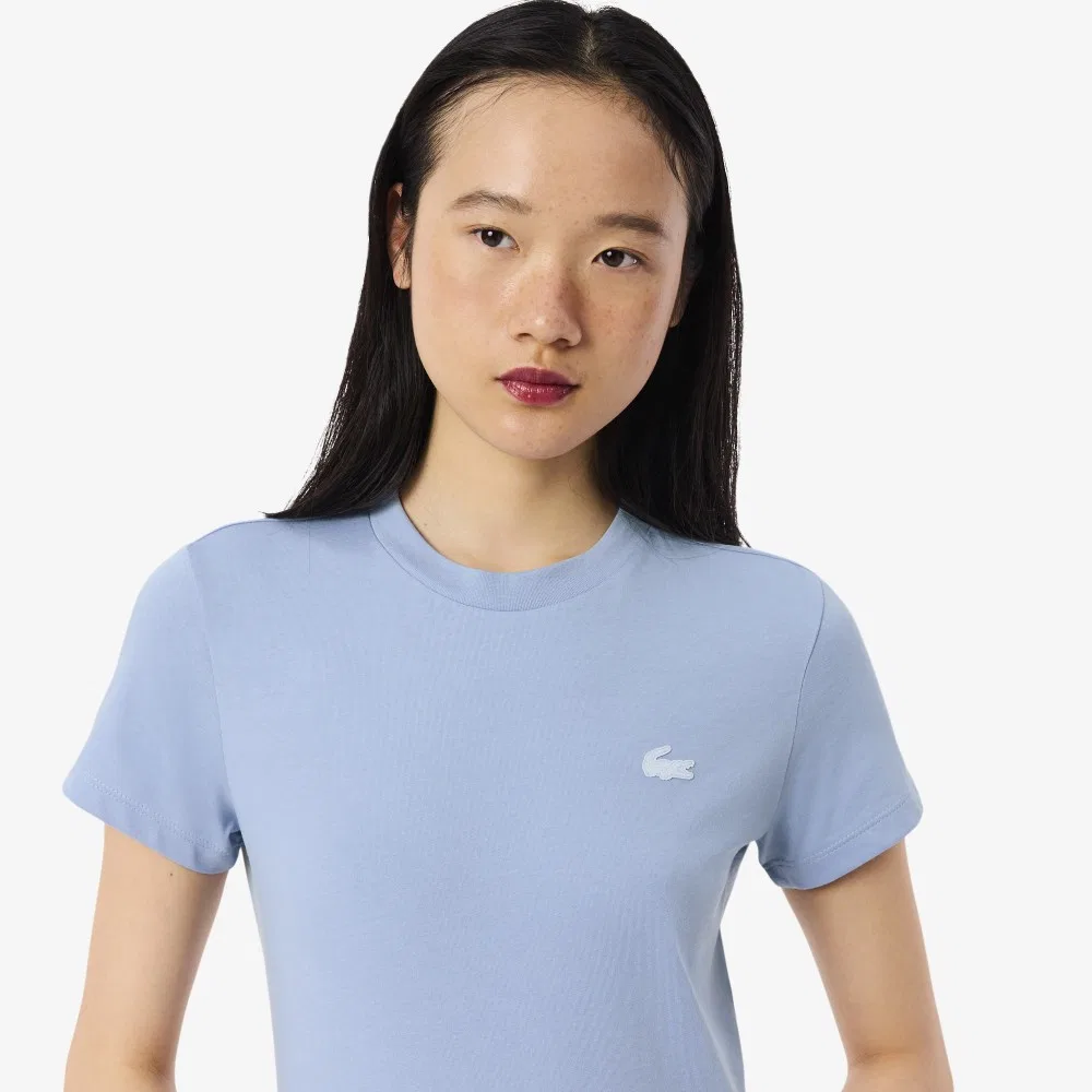 Футболка Lacoste для тренировок, базовая, серо-голубая — фото 2