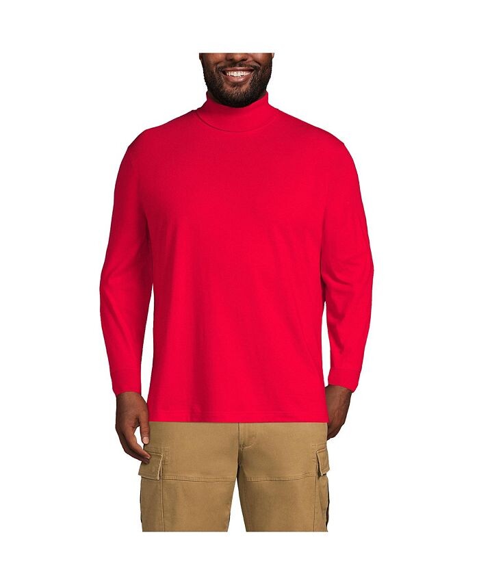 

Мужская футболка с водолазкой Super-T Lands' End, цвет Rich red