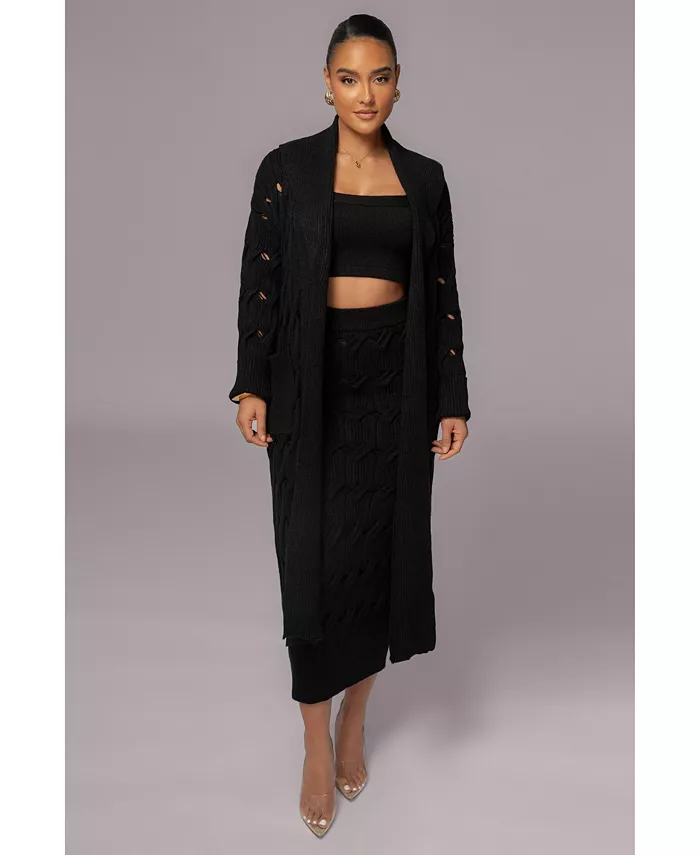 

Женский вязаный кардиган Brixton JLUXLABEL, черный
