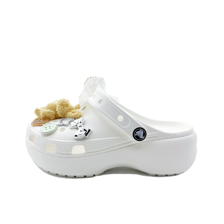 Crocs Классические туфли-сабо на платформе унисекс белого цвета