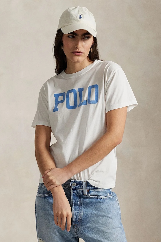 

Хлопковая футболка Polo Ralph Lauren, белый