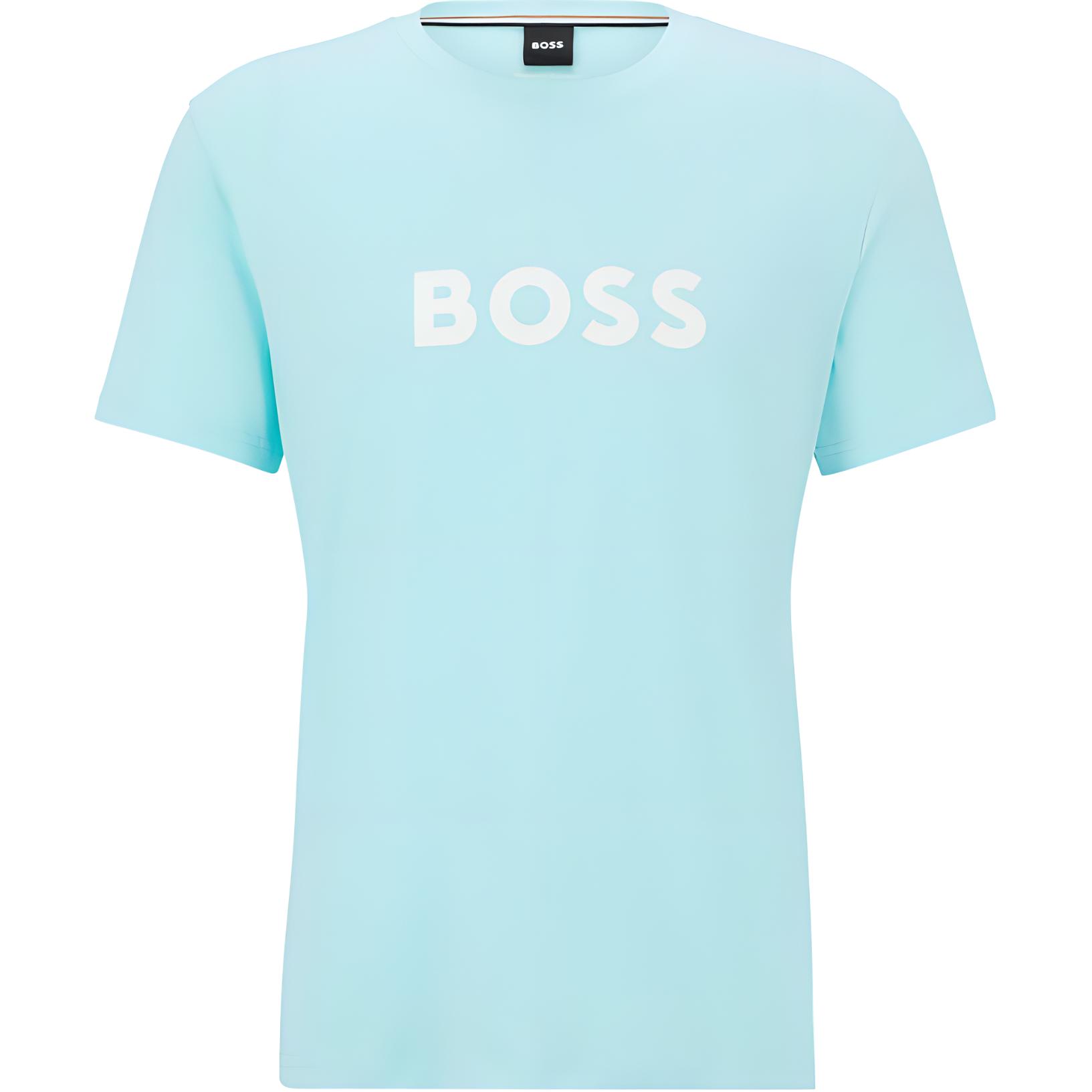 

HUGO BOSS Футболка мужская светло-голубая, Синий, HUGO BOSS Футболка мужская светло-голубая