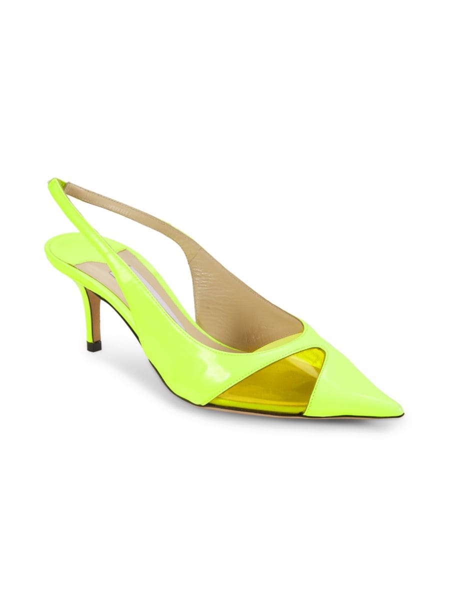 Лакированные туфли-лодочки Ginnie Pump 65 мм с ремешком на пятке и низким каблуком Jimmy Choo, цвет Citron — фото 2