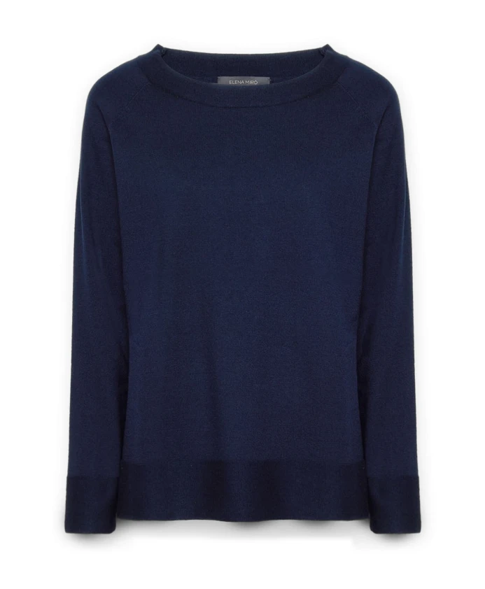 

Свитер с вырезом-лодочкой Elena Mirã², синий