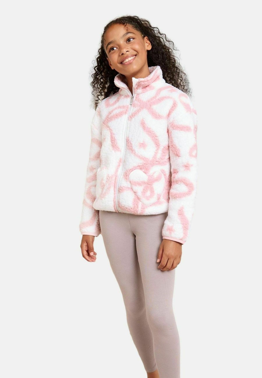 

Флисовая куртка Lipsy SOFT TOUCH BORG BOW , White Pink/White