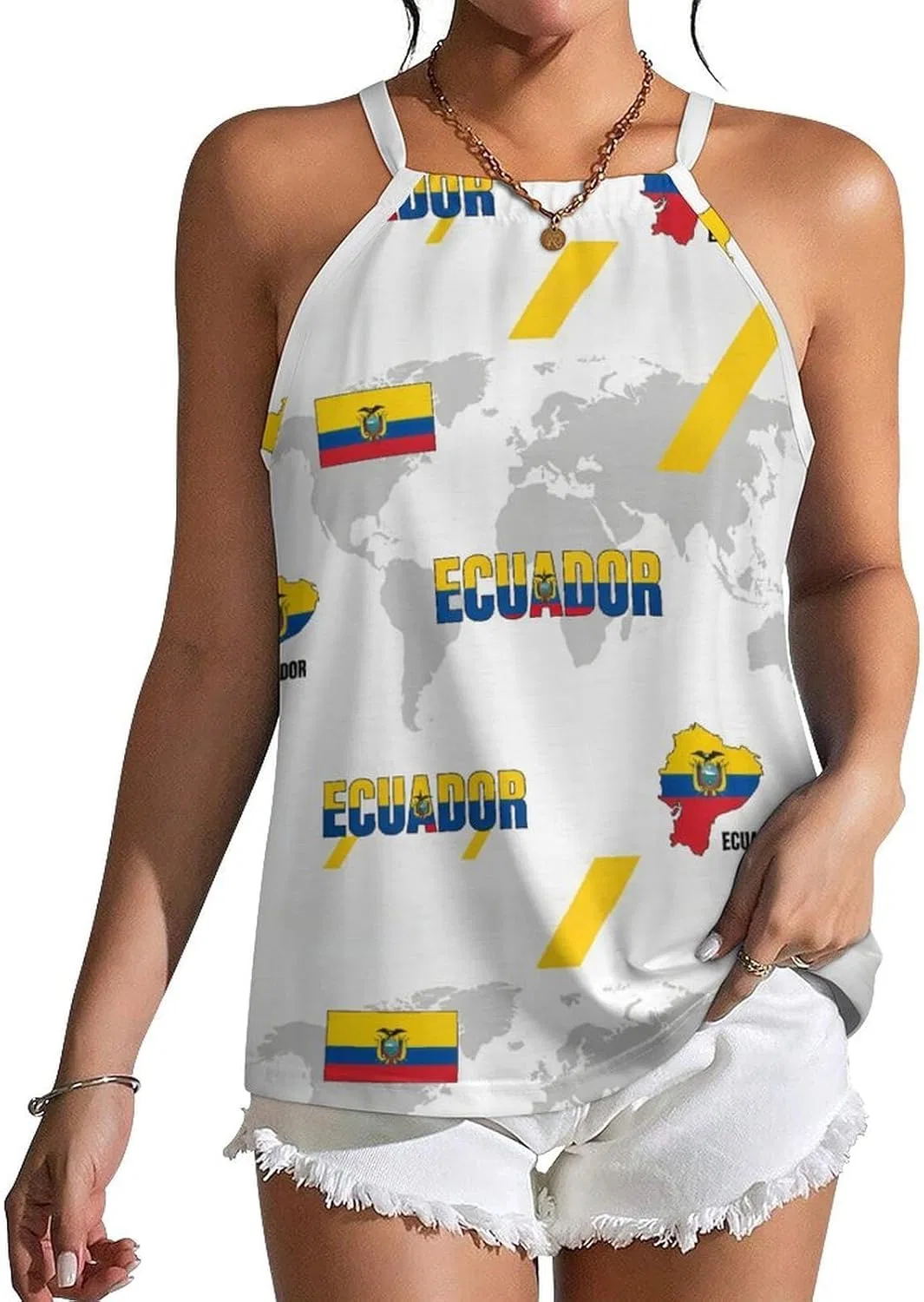 Женский топ-безрукавка South Africa Vest, белый, размерная линейка S-5XL