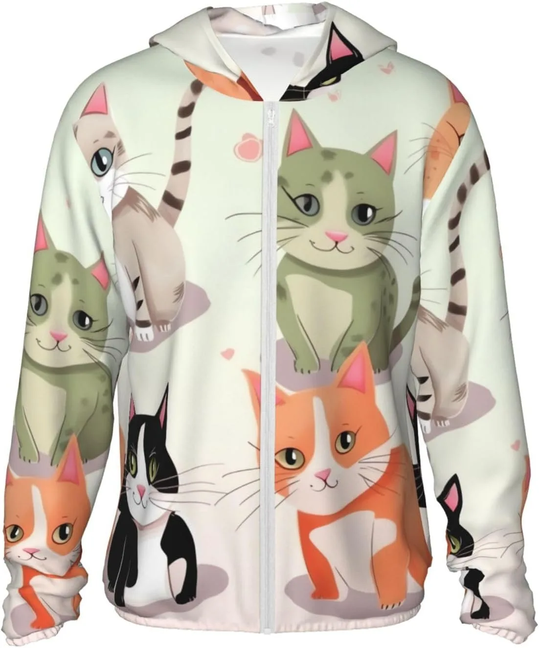 

Мужская толстовка с защитой от солнца UPF 50+ и милыми котиками FHEDVBN