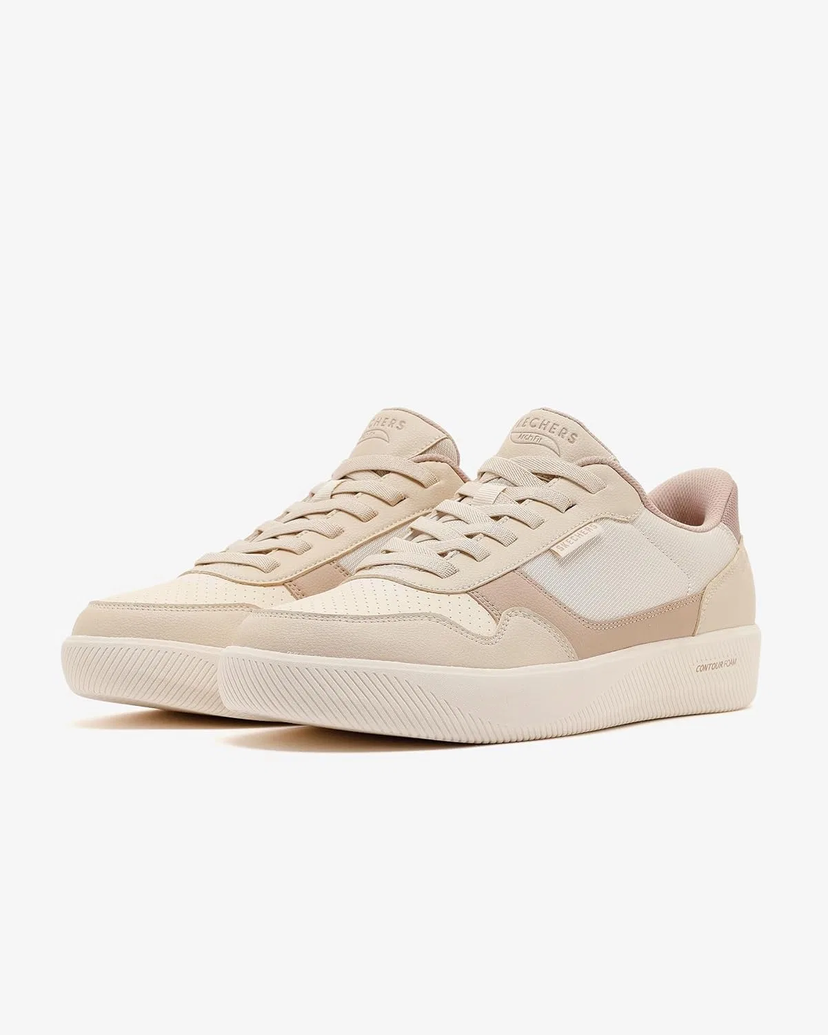 Мужские удобные кроссовки Skechers Arch Fit Court Break, 2-Natural — фото 3