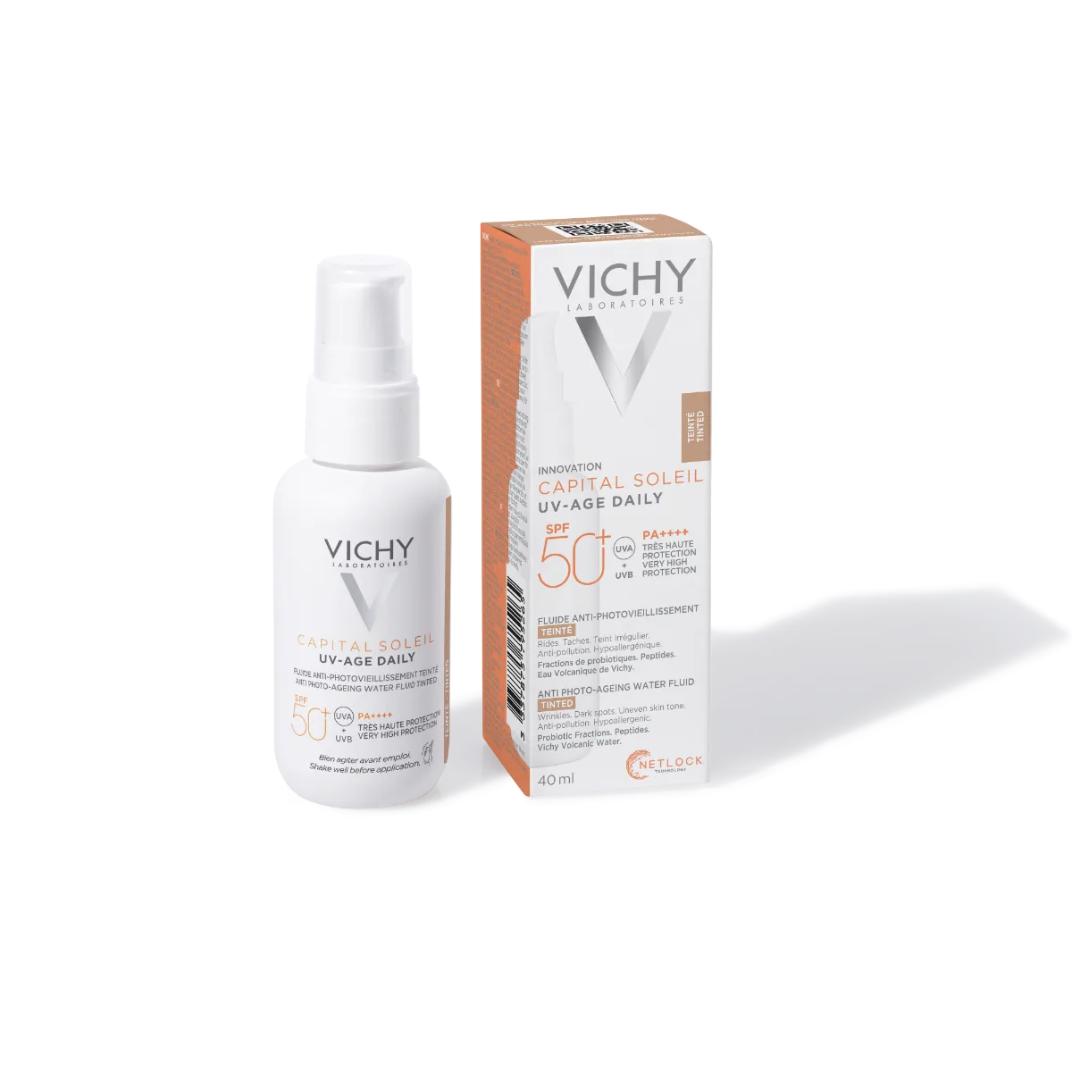 

Vichy Capital Soleil Uv-Age Tinted SPF 50+ 40 мл флюид против фотостарения