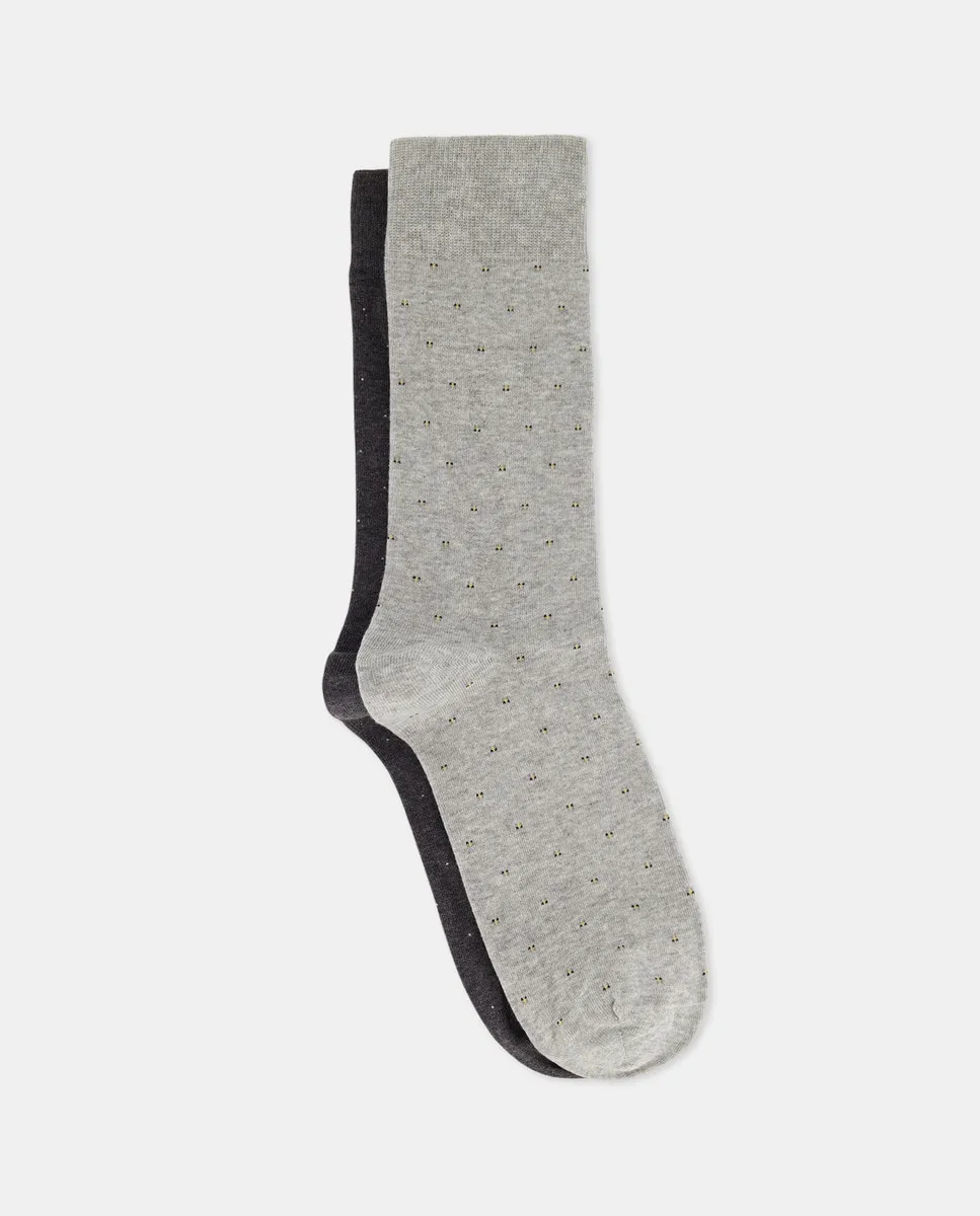

Упаковка из 2 мужских носков с микро-узором Dustin, серый