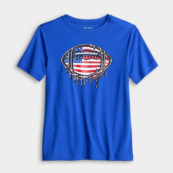 

Футболка Boys 8-20 adaptive dry tek graphic Tek Gear, Blue Football