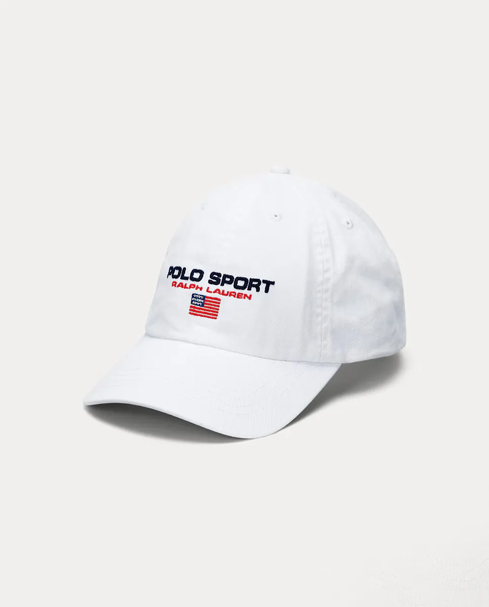 

Белая хлопковая кепка для мальчика Polo Ralph Lauren, белый