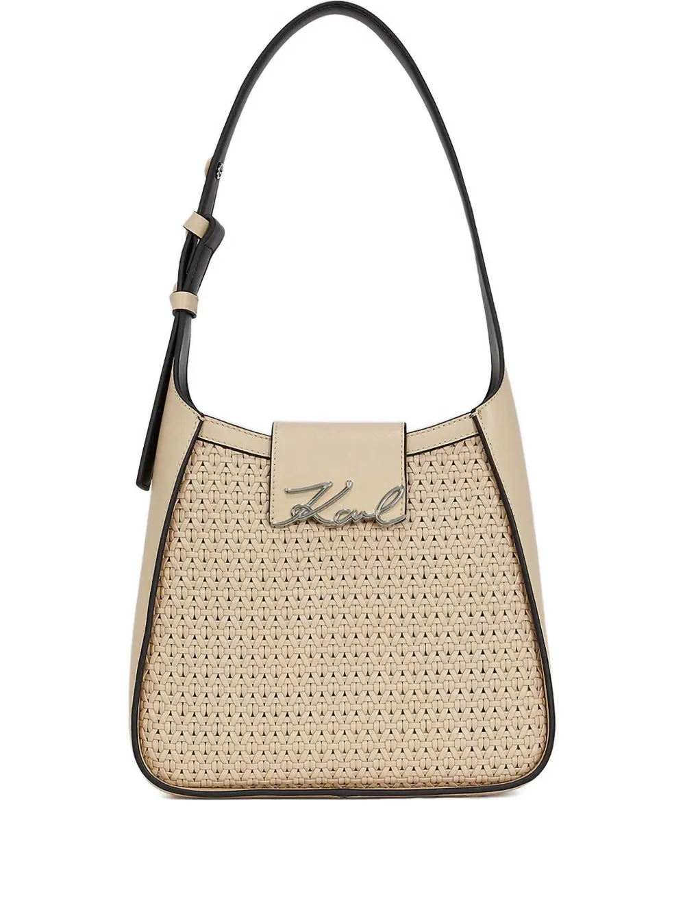 

Сумка через плечо K/signature с плетеными деталями KARL LAGERFELD, нейтральный